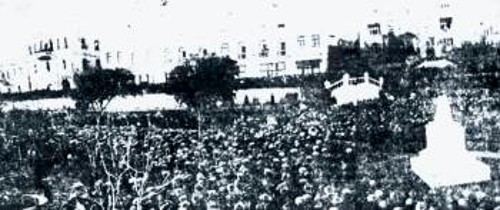 Συγκέντρωση διαμαρτυρίας καπνεργατών της Καβάλας, για την εξαγωγή ανεπεξέργαστων καπνών, 3/4/1925