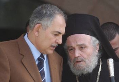 Από παλιότερη συνάντηση του πατριάρχη Ιεροσολύμων Ειρηναίου με τον υπουργό Εσωτερικών της Ιορδανίας