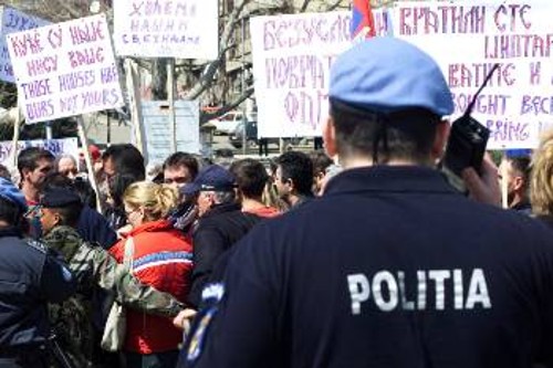 Από παλαιότερη κινητοποίηση Σέρβων στο Κοσσυφοπέδιο, που απαιτούν το αυτονόητο: Να παραμείνει επαρχία της Σερβίας