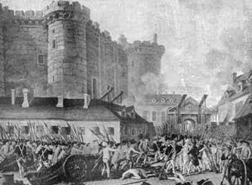 Η πτώση της Βαστίλλης στις 14 Ιούλη 1789, ορόσημο της Γαλλικής Επανάστασης.
