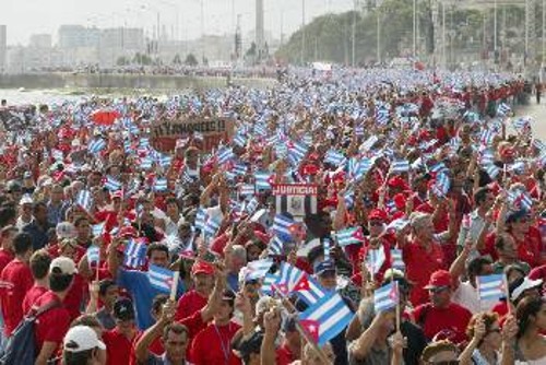 Από παλιότερη διαδήλωση του κουβανικού λαού, που απαιτεί δικαιοσύνη για του πέντε
