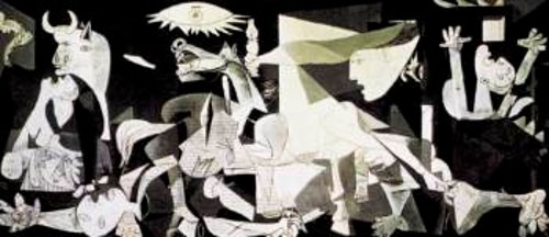 Ο μεγάλων διαστάσεων πίνακας του Πικάσο- καταγγελία του φασισμού «Γκουέρνικα», που βρίσκεται πλέον στη Μαδρίτη