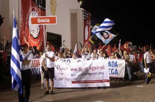 Από την παρέλαση της ελληνικής αποστολής στην τελετή έναρξης