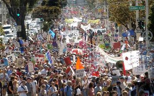 Από τη μεγάλη διαδήλωση στο Σαν Φρανσίσκο