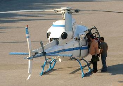Το ελικόπτερο της απόδρασης «παρκαρισμένο» στο Σχιστό