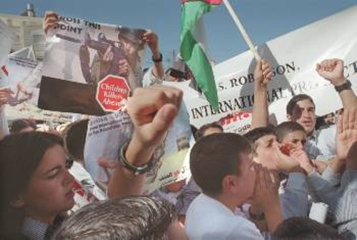 Μια από τις πολλές διαδηλώσεις στη Ραμάλα