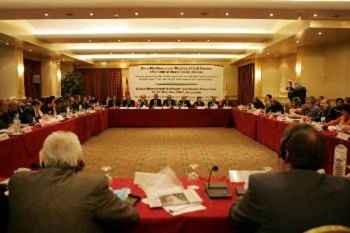 Στιγμιότυπο από την Ευρωμεσογειακή Συνάντηση Κομμουνιστικών και Αριστερών Κομμάτων