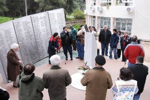 Η χτεσινή εκδήλωση στο μνημείο των 283 εκτελεσθέντων του «Σωτηρία»