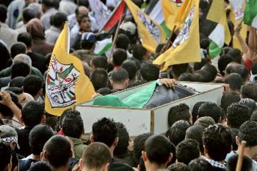 Από την κηδεία του δολοφονημένου 17χρονου στην Παλαιστίνη