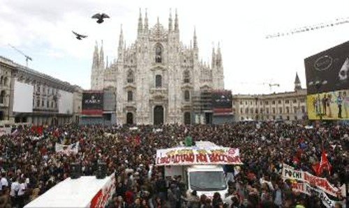 Από τις διαδηλώσεις στη Ρώμη