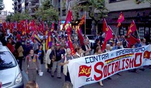 Από πρόσφατη κινητοποίηση του ΚΚ των Λαών της Ισπανίας
