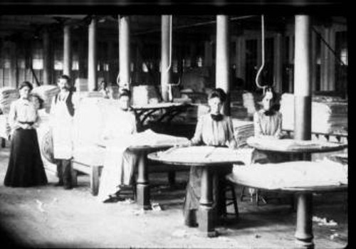 Γυναίκες σε εργοστάσιο κλωστοϋφαντουργίας στις ΗΠΑ στα τέλη του 19ου αιώνα