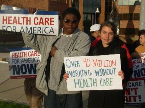 «Πάνω από 40 εκατ. εργάζονται χωρίς υγειονομική περίθαλψη»: Από διαμαρτυρία για το σύστημα Υγείας στις ΗΠΑ