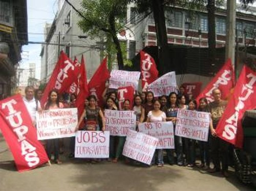 Από τη διεθνή μέρα δράσης της ΠΣΟ τον περασμένο Σεπτέμβρη. Η φωτ. από γυναίκες εργάτριες στις Φιλιππίνες
