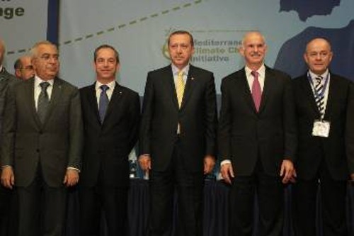Από την πρόσφατη επίσκεψη του Τούρκου πρωθυπουργού Ερντογάν στην Αθήνα, για τη διεθνή διάσκεψη για την κλιματική αλλαγή στη Μεσόγειο