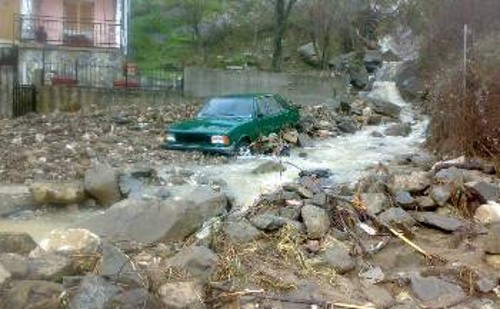 Από τις πλημμύρες στο χωριό Νεραϊδοχώρι Τρικάλων