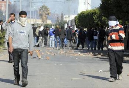 Από τις διαμαρτυρίες στην Τυνησία
