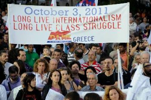 Οι αγώνες του ταξικού κινήματος στην Ελλάδα δείχνουν το δρόμο στους λαούς της Ευρώπης για την απόκρουση της επίθεσης, την οργάνωση της δικής τους αντεπίθεσης