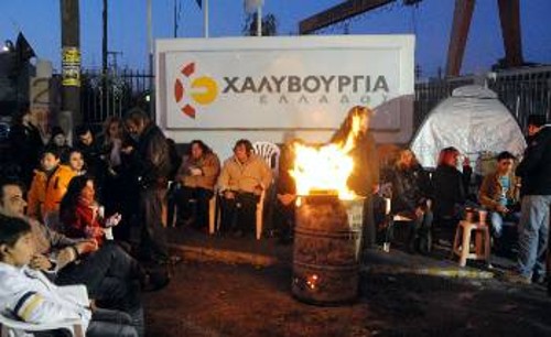 Να ανάψει η φωτιά του αγώνα σε όλους τους χώρους εργασίας με την Πανθριασιακή απεργία, καλούν οι εργαζόμενοι της «Ελληνικής Χαλυβουργίας»