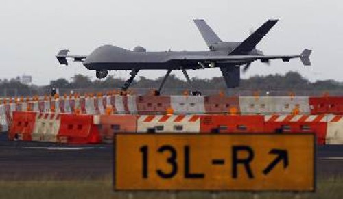 Μη επανδρωμένο αεροσκάφος των ΗΠΑ, αντίστοιχο αυτών που πιθανότατα θα «φιλοξενηθούν» στη νέα ΝΑΤΟική βάση στο Αιγαίο ή στην «ενισχυμένη» βάση της Σούδας
