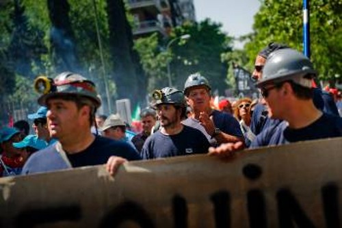 Από πρόσφατες διαδηλώσεις ανθρακωρύχων στη Μαδρίτη