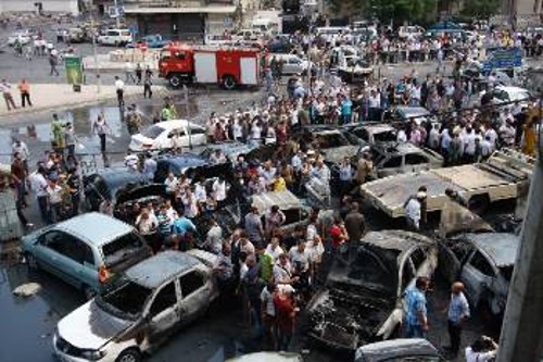 Απο την βομβιστική επίθεση στα δικαστήρια της Δαμασκού