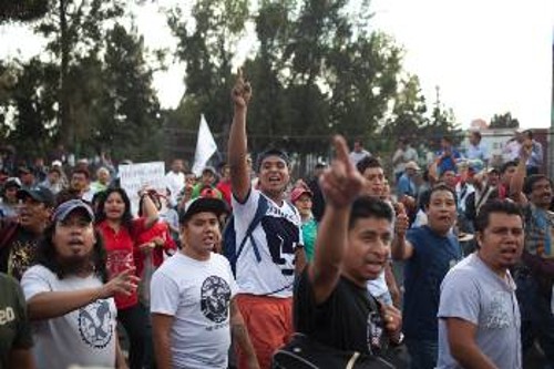 Από πρόσφατη διαδήλωση εργαζομένων στο Μεξικό