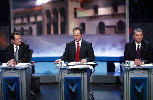 Από την πρόσφατη τηλεμαχία των υποψηφίων προέδρων στην Κύπρο