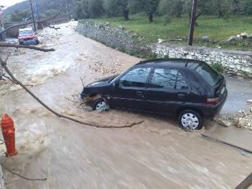 Τεράστιες είναι οι καταστροφές στο Ηραίο Σάμου από την έντονη βροχόπτωση το περασμένο Σάββατο