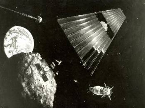 Η σκέψη για τη «σύλληψη» αστεροειδούς για έρευνα, αλλά και εξόρυξη μεταλλευμάτων δεν είναι καινούρια. Εδώ εμφανίζεται άλλη μια καλλιτεχνική απεικόνιση ανάλογης προτεινόμενης αποστολής της NASA το 1978, που τότε δεν προχώρησε.