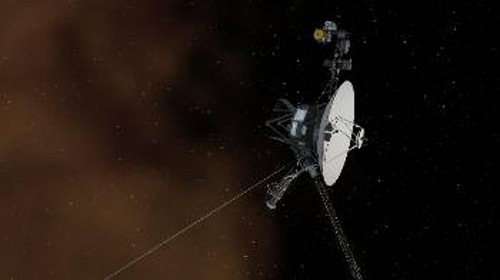 Καλλιτεχνική απεικόνιση ενός από τα διαστημόπλοια Βόγιατζερ