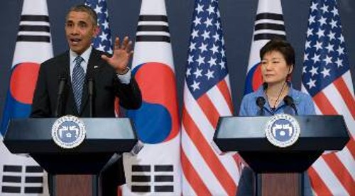 Από την κοινή συνέντευξη Τύπου των ηγετών ΗΠΑ - Νότιας Κορέας