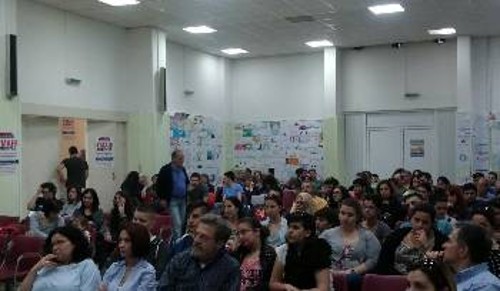 Από την εκδήλωση της τοπικής Γραμματείας του ΠΑΜΕ στο Ηράκλειο