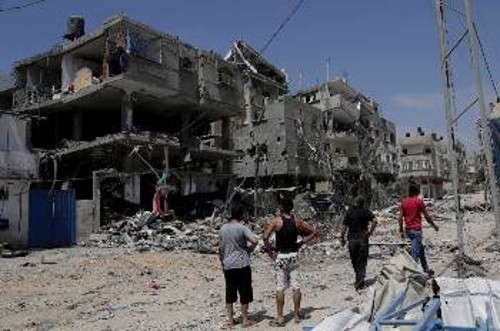 Η εικόνα της καταστροφής κυριαρχεί στη Γάζα