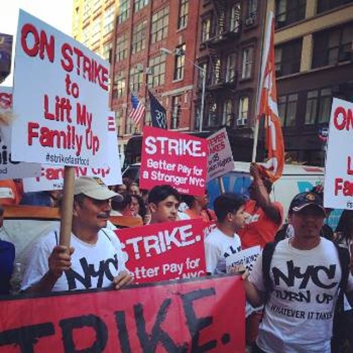 Απεργία εργαζομένων στα φαστ φουντ στη Νέα Υόρκη, 4/9/2014