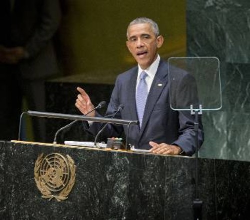 Ο Αμερικανός Πρόεδρος στο ρεσιτάλ υποκρισίας στον ΟΗΕ