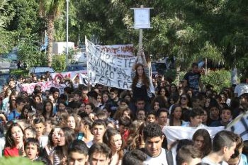 Μία από τις μεγάλες κινητοποιήσεις μαθητών στο Ηράκλειο Κρήτης