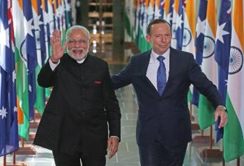 Οι πρωθυπουργοί Ινδίας και Αυστραλίας