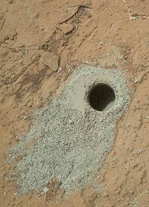 Το σημείο στην επιφάνεια του Αρη απ' όπου το «Κιουριόσιτι» πήρε το δείγμα με τις αυξημένες ενδείξεις μεθανίου