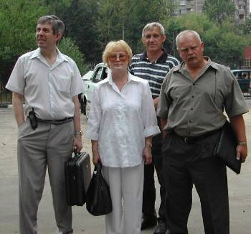 Από αριστερά διακρίνονται οι Κριουτσκόφ, Γκαριφουλίνα, Γκριγκόριεφ, Τιούλκιν