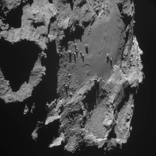 Το κάτω δεξιά τμήμα της σύνθετης φωτογραφίας του κομήτη σε μεγαλύτερη ανάλυση