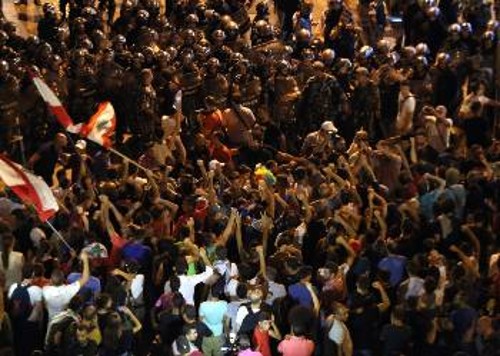 Από τις διαδηλώσεις στη Βηρυτό
