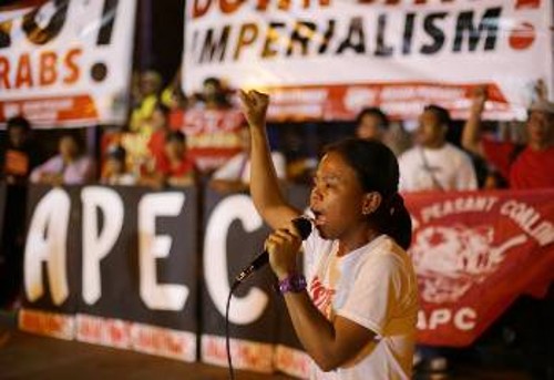 Διαδηλώσεις στη Μανίλα κατά τη διάρκεια της Διάσκεψης του APEC