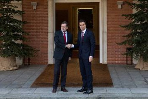Οι ηγέτες των δύο μεγαλύτερων αστικών κομμάτων συναντήθηκαν χτες στη Μαδρίτη