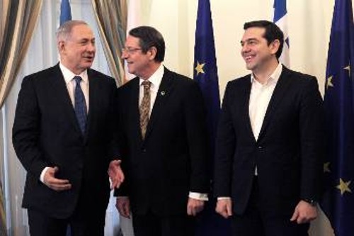 Από την πρόσφατη συνάντηση των τριών ηγετών στην Κύπρο