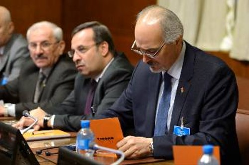 Η αντιπροσωπεία της συριακής κυβέρνησης στη Γενεύη