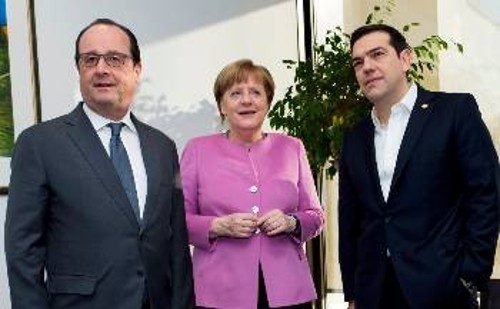 Συναντήσεις με την Α. Μέρκελ και τον Φρ. Ολάντ θα έχει πιθανότατα στις Βρυξέλλες ο Αλ. Τσίπρας, για τη διευθέτηση του κρατικού χρέους, η οποία θα συνοδευτεί με νέα αντιλαϊκά μέτρα