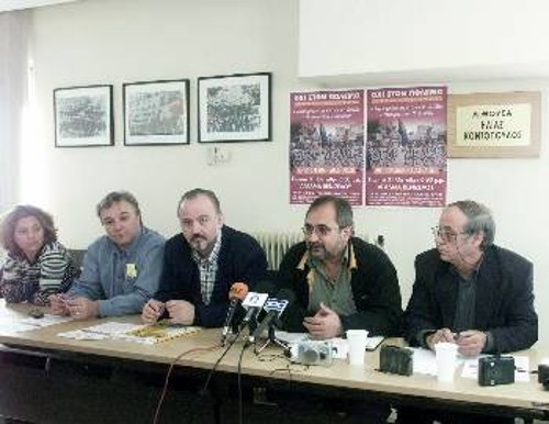 Από τη χτεσινή συνέντευξη Τύπου στο Εργατικό Κέντρο Θεσσαλονίκης για το αντιπολεμικό συλλαλητήριο