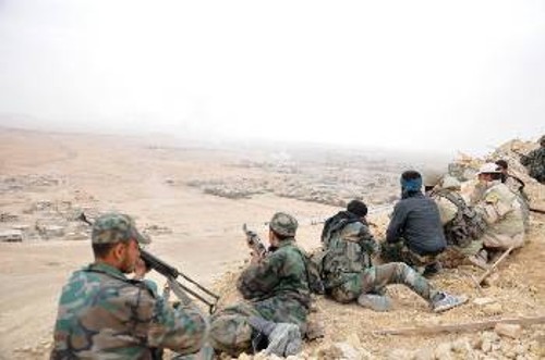 Μονάδα του συριακού στρατού σε μέτωπο κοντά στο Χαλέπι