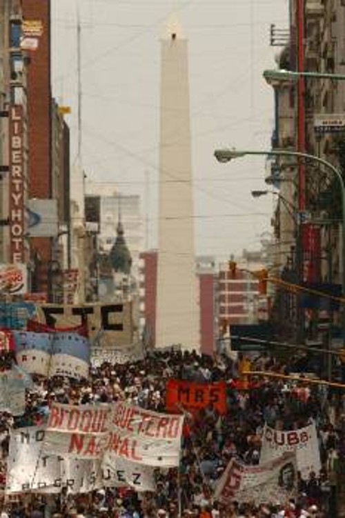 Από τις διαδηλώσεις των ανέργων στο Μπουένος Αϊρες